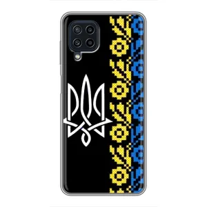 Силиконовый Чехол на Samsung Galaxy A22 (Герб и вышыванка)