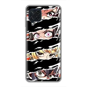 Силиконовые чехлы с глазами Anime для Самсунг Галакси А22 (Глаза на чорном)