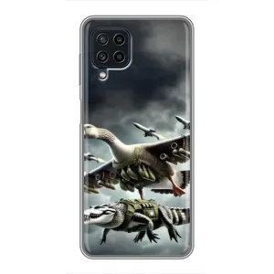 Чехол с мемами тралалело тралала для Samsung Galaxy A22 (Гусини и крокодило)