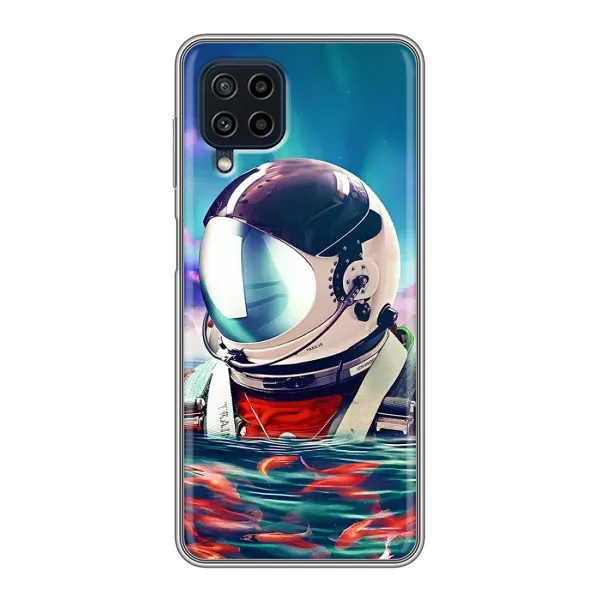 Чехол с рисунком «Космонавт в воде» для Samsung Galaxy A22 Чехол с рисунком «Космонавт в воде» для Samsung Galaxy A22