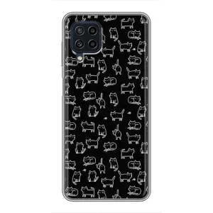 Чохол на тематику: Коти для Samsung Galaxy A22 (Котики на чорному)