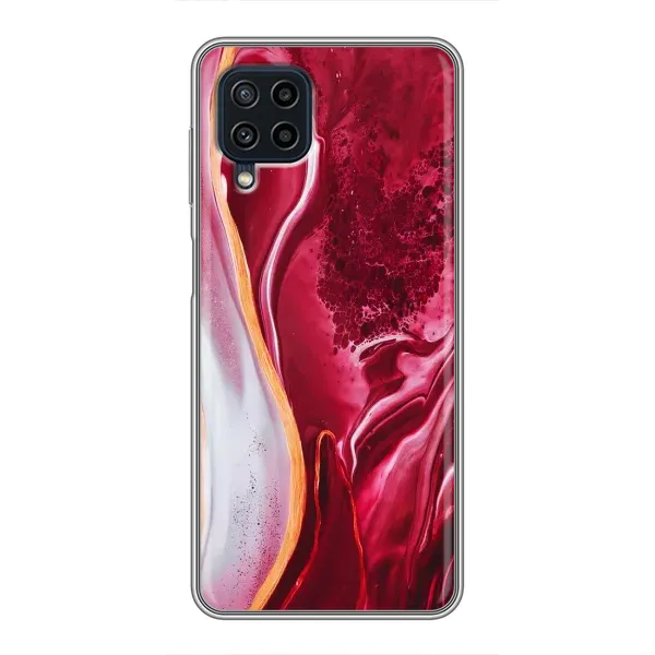 Чехол с рисунком «Красный мрамор» для Samsung Galaxy A22 Чехол с рисунком «Красный мрамор» для Samsung Galaxy A22