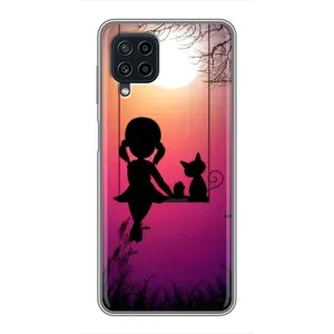 Девчачий Чехол для Samsung Galaxy A22 (На качели)