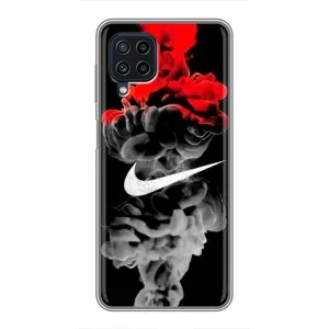 Силиконовый Чехол на Samsung Galaxy A22 с картинкой Nike (Nike дым)