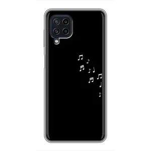 Чохол з картинками на чорному фоні для Samsung Galaxy A22 (Ноти)
