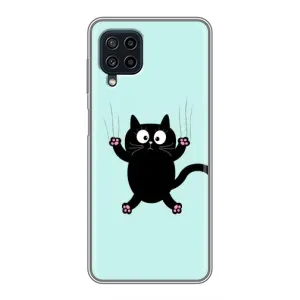 Силіконовий чохол з котиком для Samsung Galaxy A22 (Падаючий кіт)