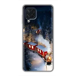Силіконовий бампер на різдво для Samsung Galaxy A22 (Потяг)