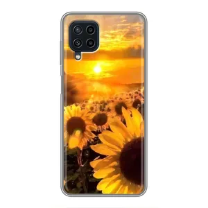 Чехол с Цветами для Samsung Galaxy A22 (поле подсолнухов)