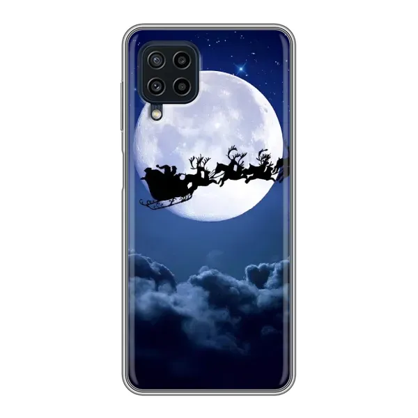 Чехол с рисунком «Санта - луна» для Samsung Galaxy A22 Чехол с рисунком «Санта - луна» для Samsung Galaxy A22