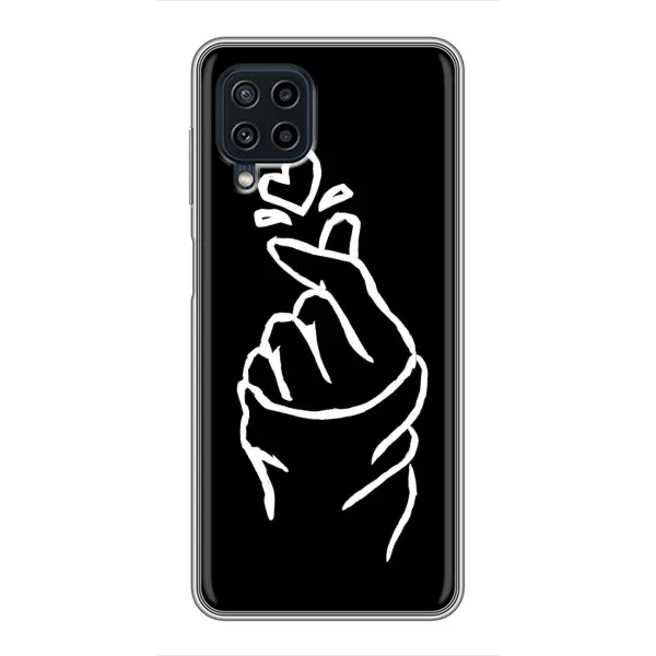 Чехол с рисунком «Сердце на черном» для Samsung Galaxy A22 Чехол с рисунком «Сердце на черном» для Samsung Galaxy A22