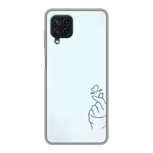 Чехлы (Знак сердечка) на Samsung Galaxy A22 (Сердце на голубом)