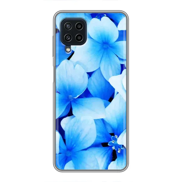 Чехол с рисунком «Синие цветы» для Samsung Galaxy A22 Чехол с рисунком «Синие цветы» для Samsung Galaxy A22