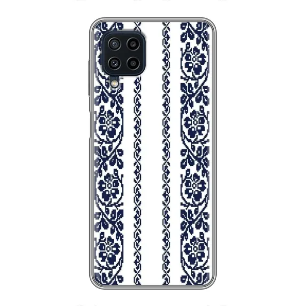 Чехол с рисунком «Синяя вышиванка» для Samsung Galaxy A22 Чехол с рисунком «Синяя вышиванка» для Samsung Galaxy A22