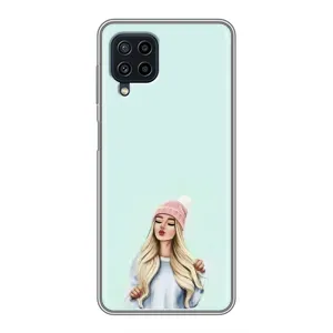 Силіконовый Чохол на Samsung Galaxy A22 з картинкой Модных девушек (В шапці)