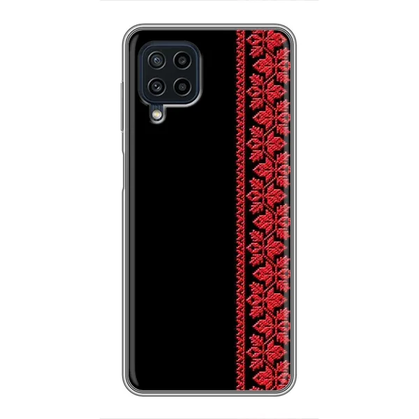 Чехол с рисунком «Вышиванка на черном» для Samsung Galaxy A22 Чехол с рисунком «Вышиванка на черном» для Samsung Galaxy A22