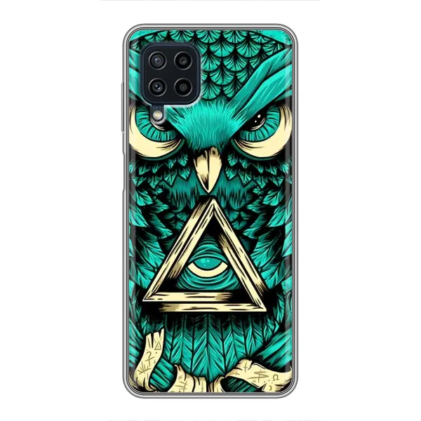 Чехол с рисунком «Зеленая сова» для Samsung Galaxy A22 Чехол с рисунком «Зеленая сова» для Samsung Galaxy A22