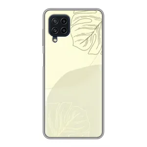 Чехол цветочный дизайн для Samsung Galaxy A22 (Зелёный фон)