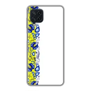 Силиконовый Чехол на Samsung Galaxy A22 с картинкой Вышиванки (Желто-синяя вышиванка)