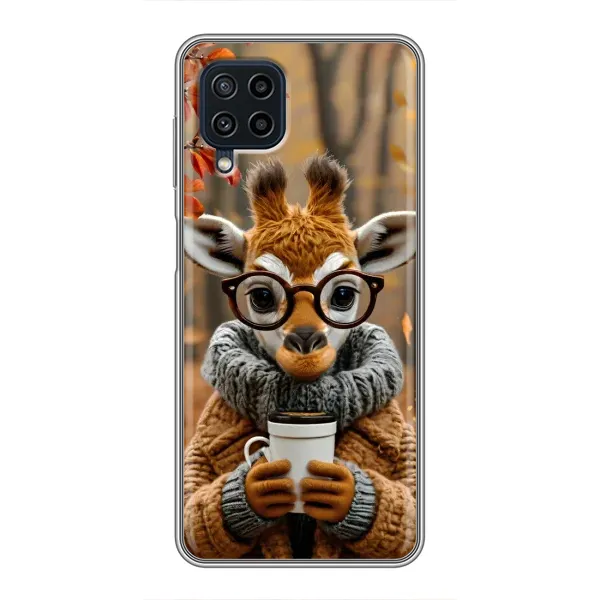 Чехол с рисунком «Жираф с кофе» для Samsung Galaxy A22 Чехол с рисунком «Жираф с кофе» для Samsung Galaxy A22