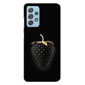 Чехол с изображением вкусной еды для Samsung Galaxy A23 (Чёрная клубника)