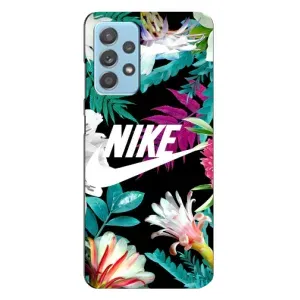 Силиконовый Чехол на Samsung Galaxy A23 с картинкой Nike (Цветочный Nike)