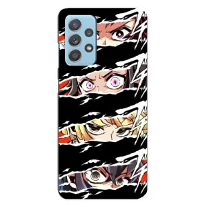Силиконовые чехлы с глазами Anime для Самсунг Галакси А23 (Глаза на чорном)