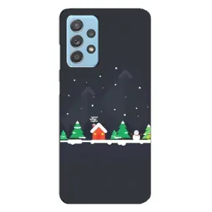 Силиконовый бампер на рождество для Samsung Galaxy A23 (Город зимний)