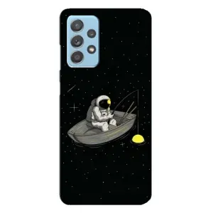 Силіконовый Чохол з принтом "Космонавти" на Samsung Galaxy A23 (Космонавт на рибалці)