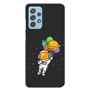 Силіконовый Чохол з принтом "Космонавти" на Samsung Galaxy A23 (Космонавт з кульками)