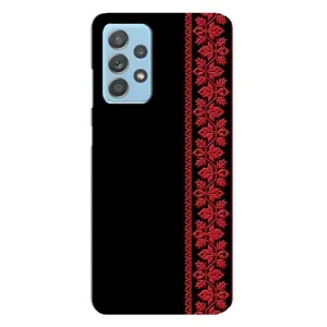 Силиконовый Чехол на Samsung Galaxy A23 (Красная Вышиванка)
