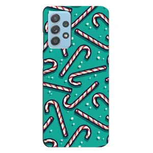 Силиконовый бампер на рождество для Samsung Galaxy A23 (Леденцы)
