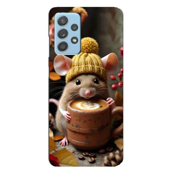 Чехол с рисунком «Мышка с кофе» для Samsung Galaxy A23 Чехол с рисунком «Мышка с кофе» для Samsung Galaxy A23