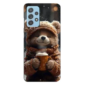 Печатный чехол «Зверята с кофе» для Samsung Galaxy A23 (Медвежонок с кофе)