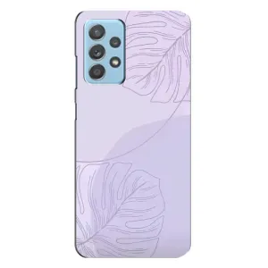 Чехол цветочный дизайн для Samsung Galaxy A23 (Монстера фиолетовая)