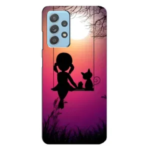 Девчачий Чехол для Samsung Galaxy A23 (На качели)