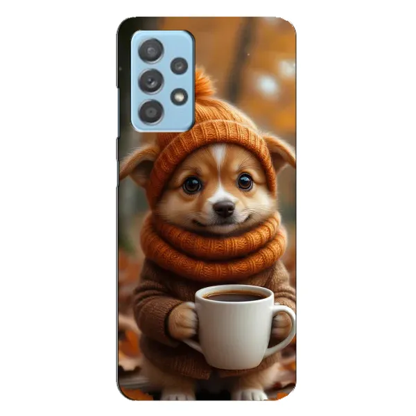 Чехол с рисунком «Собачка с кофе» для Samsung Galaxy A23 Чехол с рисунком «Собачка с кофе» для Samsung Galaxy A23