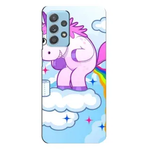 Чехол Unicorn на Samsung Galaxy A23 (Радуга единорожка)