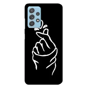 Чохол (Знак сердечка) для Samsung Galaxy A23 (Сердечко на чорному)