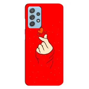 Чохол (Знак сердечка) для Samsung Galaxy A23 (Сердечко на червоному)