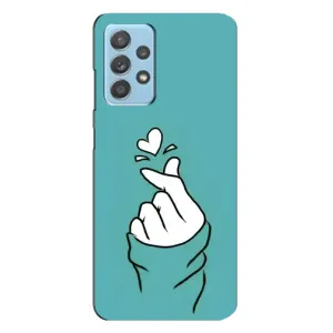 Чохол (Знак сердечка) для Samsung Galaxy A23 (Сердечко на бірюзовому)