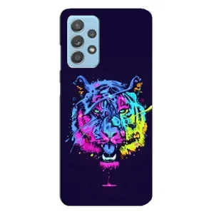 Силиконовый бампер с картинкой животных для Samsung Galaxy A23 (Тигр-Арт)