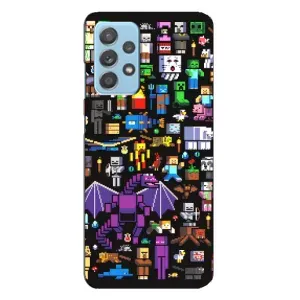 Чохол майнкрафт для Samsung Galaxy A23 (Усі персонажі)
