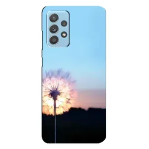 Силиконовый Чехол с одуванчиками на Samsung Galaxy A23 (Закат с одуванчиком)