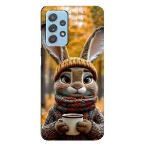 Печатный чехол «Зверята с кофе» для Samsung Galaxy A23 (Зайчик с кофе)