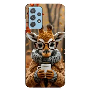 Печатный чехол «Зверята с кофе» для Samsung Galaxy A23 (Жираф с кофе)