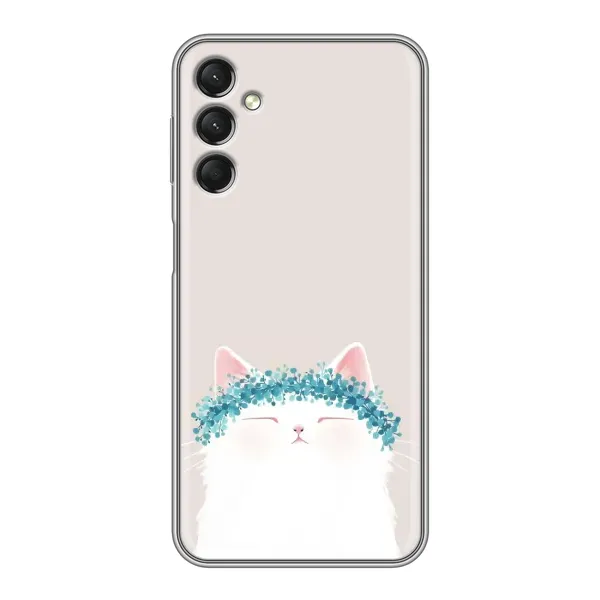 Чехол с рисунком «Белый котик» для Samsung Galaxy A24 Чехол с рисунком «Белый котик» для Samsung Galaxy A24