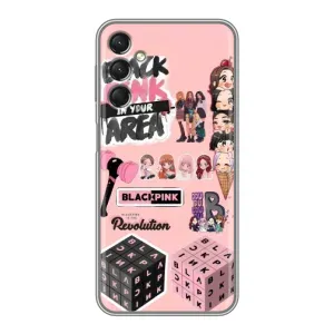 Чехлы с картинкой для Samsung Galaxy A24 (BLACK PINK коллаж)