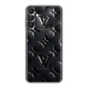 Текстурный Чехол Louis Vuitton для Самсунг А24 (Черный ЛВ)