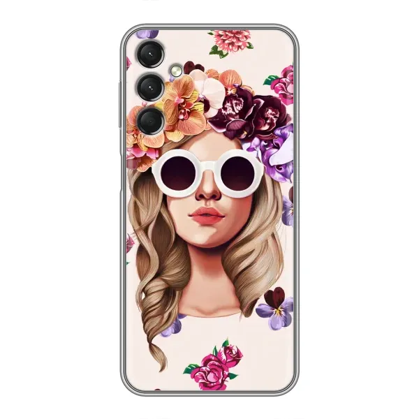 Чехол с рисунком «Девушка в очках» для Samsung Galaxy A24