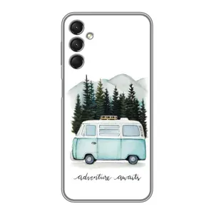 Силиконовый бампер с картинкой машины на Samsung Galaxy A24 (Домик на колесах)